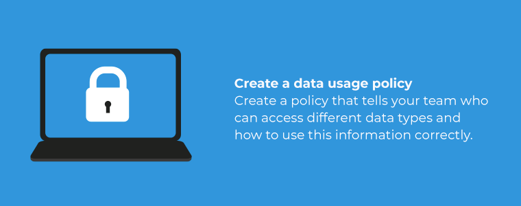 Create a data usage policy