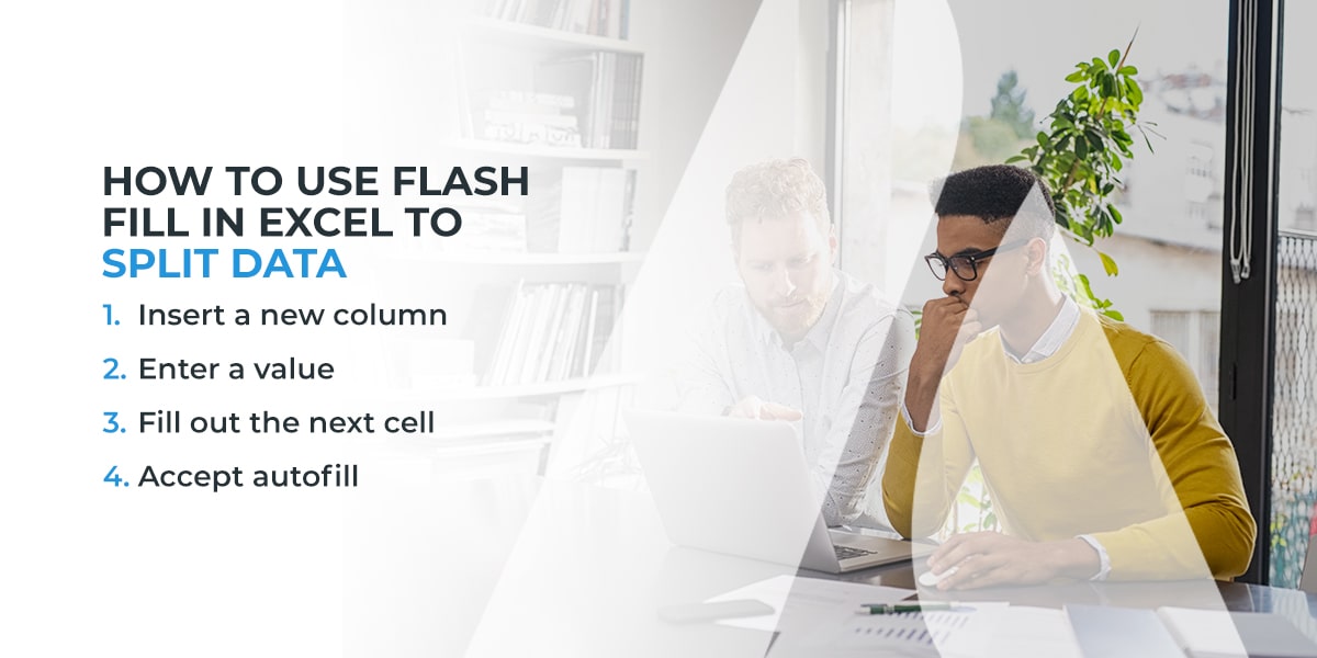 How to use Flash Fill in Excel to split data