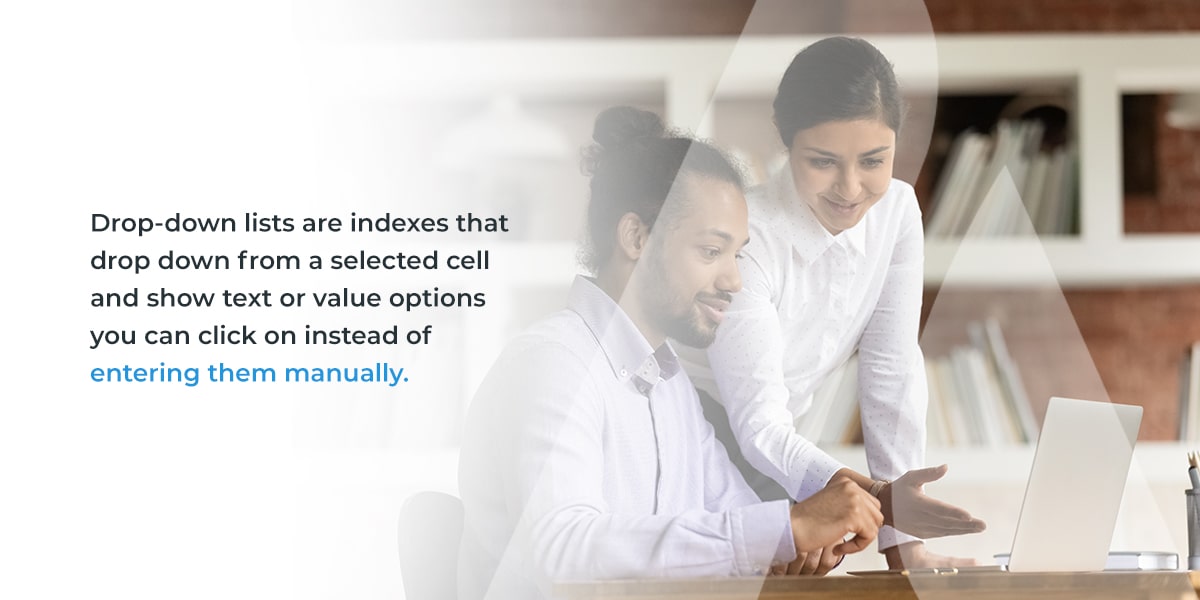 What are Excel drop-down lists?